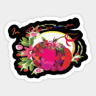 Breast Cancer, Pink Pumpkin, Awareness Sticker